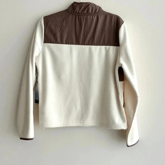 BearPaw Outdoors Polar Fleece Zip Up Jacket, Taupe/Cream, Size Medium - Picture 15 of 16